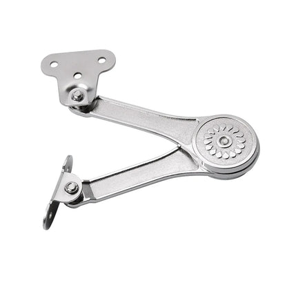 2 PCS Folding Lid Lift Up Stay Support Buffer Stop Hinge Silver With Soft-Close