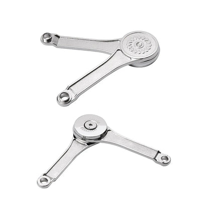 2 PCS Folding Lid Lift Up Stay Support Buffer Stop Hinge Silver With Soft-Close