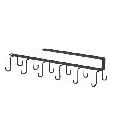 2-Piece Black Under-Shelf Cup Holder Rack Set