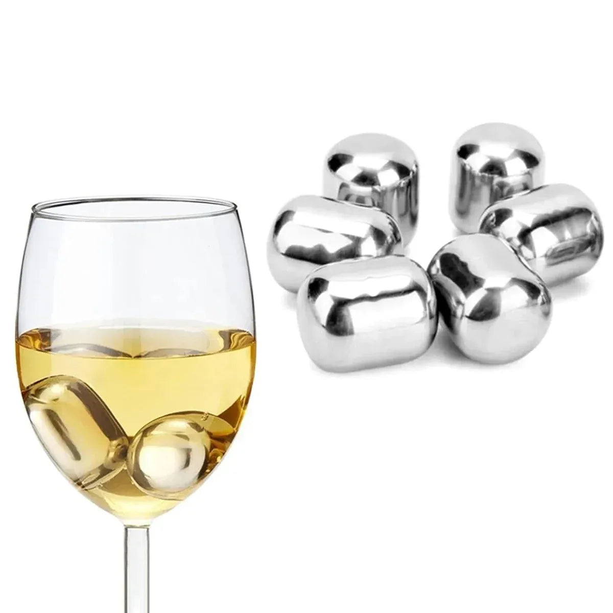 6-Piece Reusable Metal Drink Chiller Set