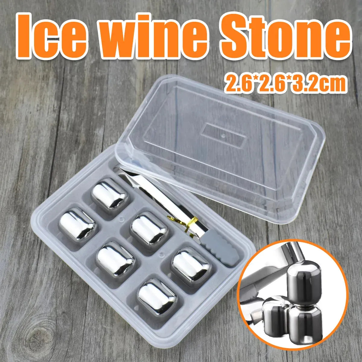 6-Piece Reusable Metal Drink Chiller Set