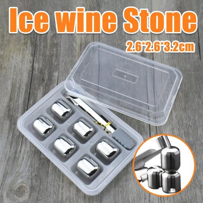 6-Piece Reusable Metal Drink Chiller Set