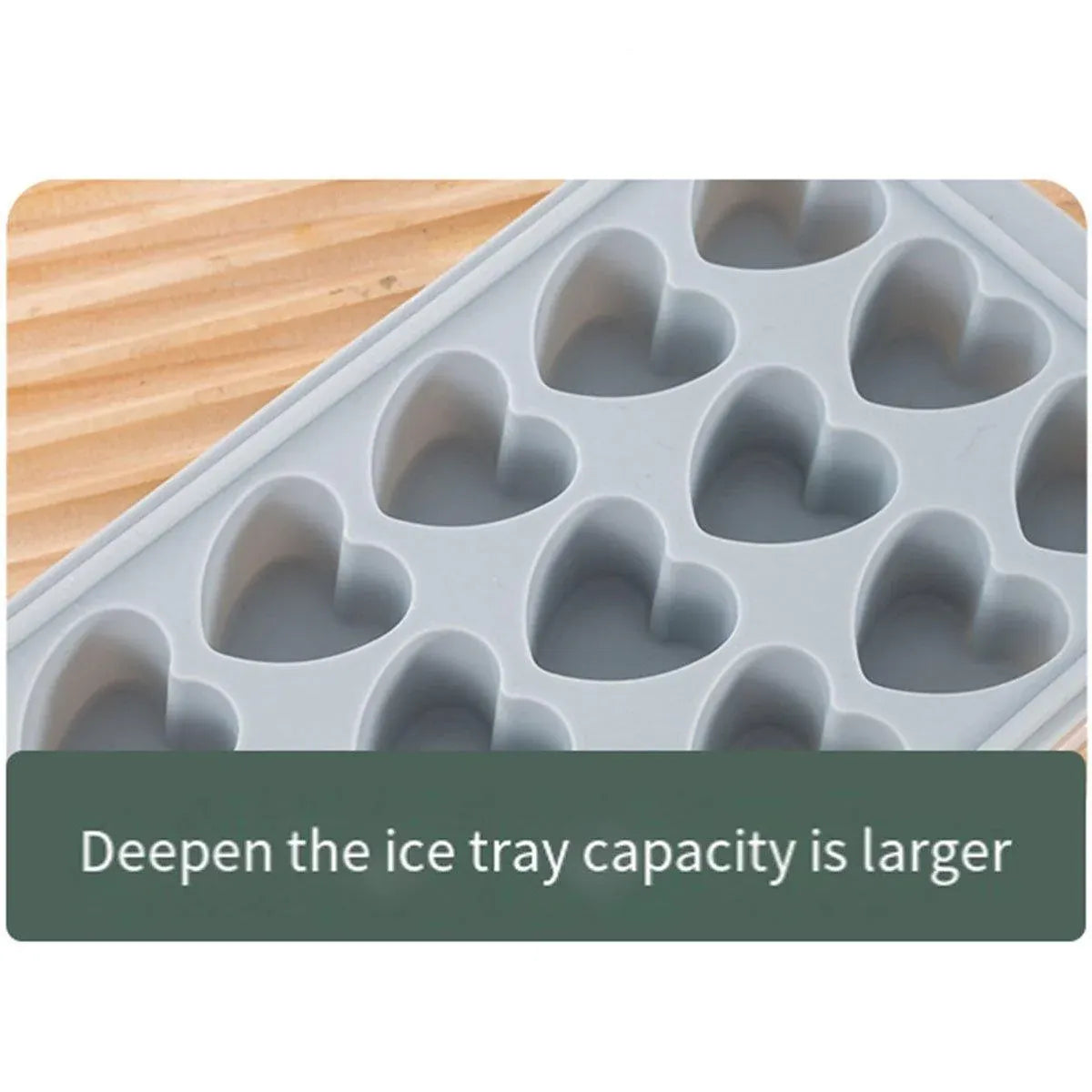 2-Piece 21-Cavity Heart Ice Tray Set in Pink and Blue