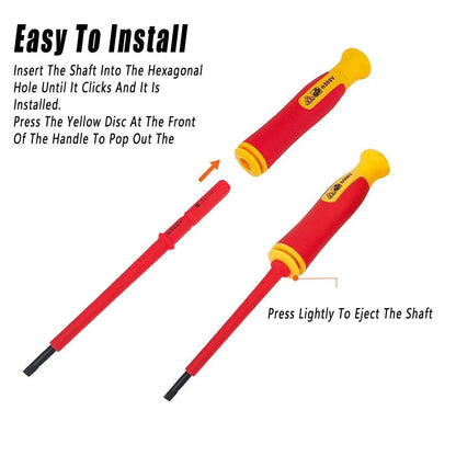 10-Piece Interchangeable Screwdriver Set with Storage Roll