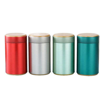 4PCS Airtight Coffee Bean Tea Storage Tin Set 4 Colour for Kitchen Pantry Use