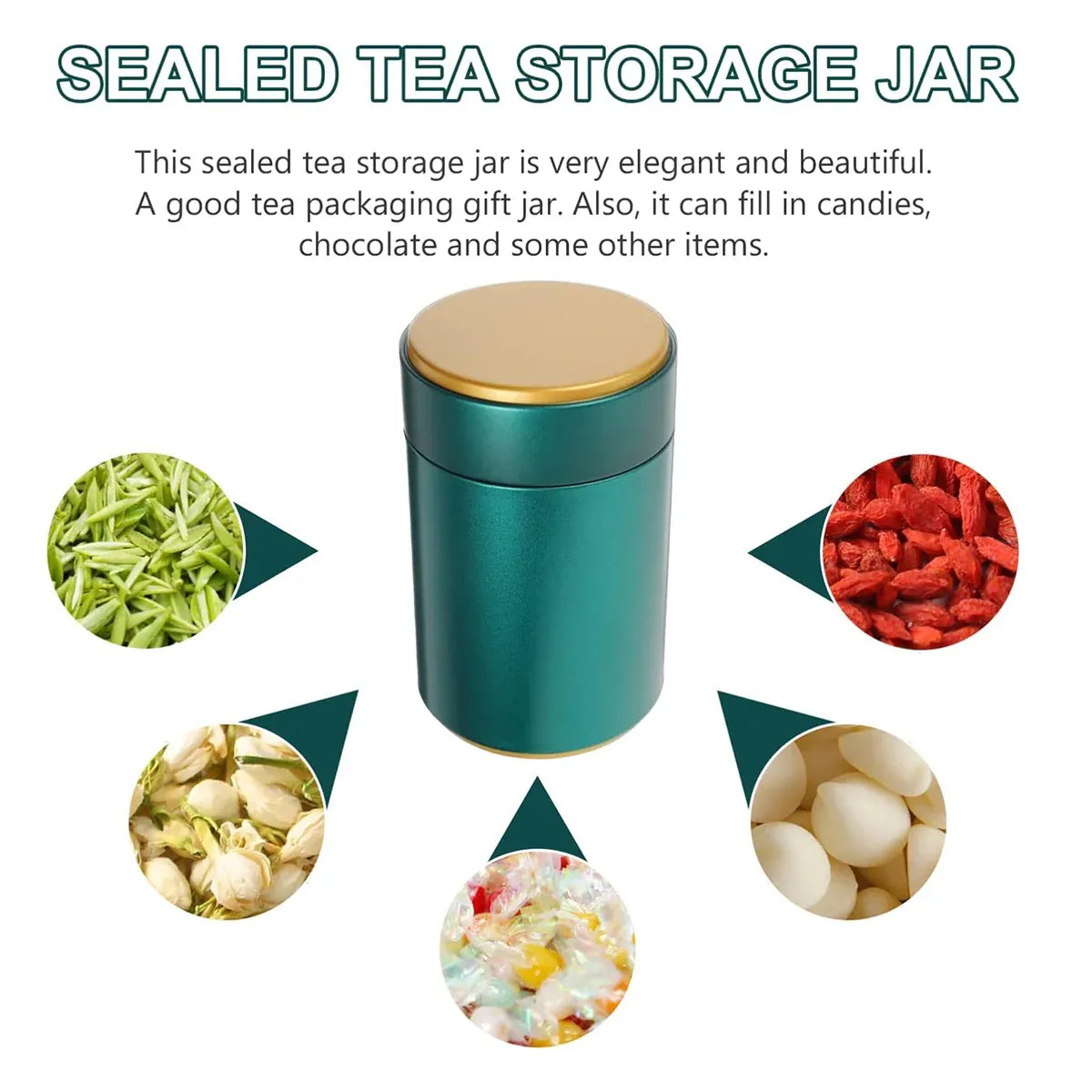4PCS Airtight Coffee Bean Tea Storage Tin Set 4 Colour for Kitchen Pantry Use