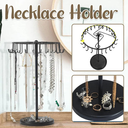 1-Piece Black Rotating Jewellery Display Rack