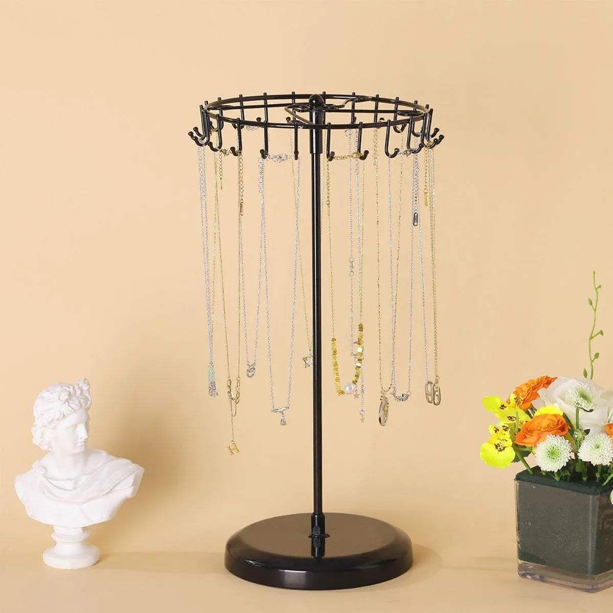 1-Piece Black Rotating Jewellery Display Rack