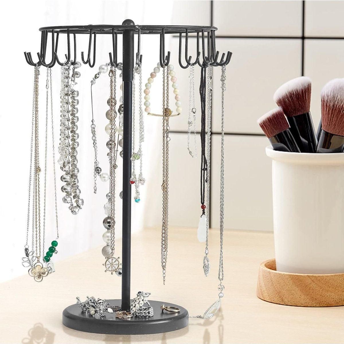 1-Piece Black Rotating Jewellery Display Rack
