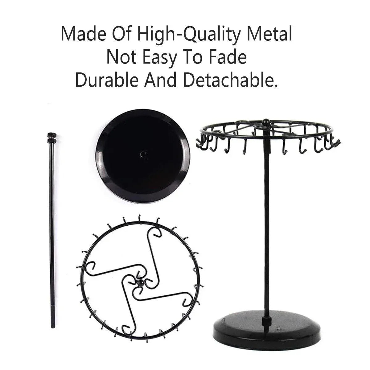 1-Piece Black Rotating Jewellery Display Rack