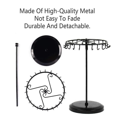 1-Piece Black Rotating Jewellery Display Rack