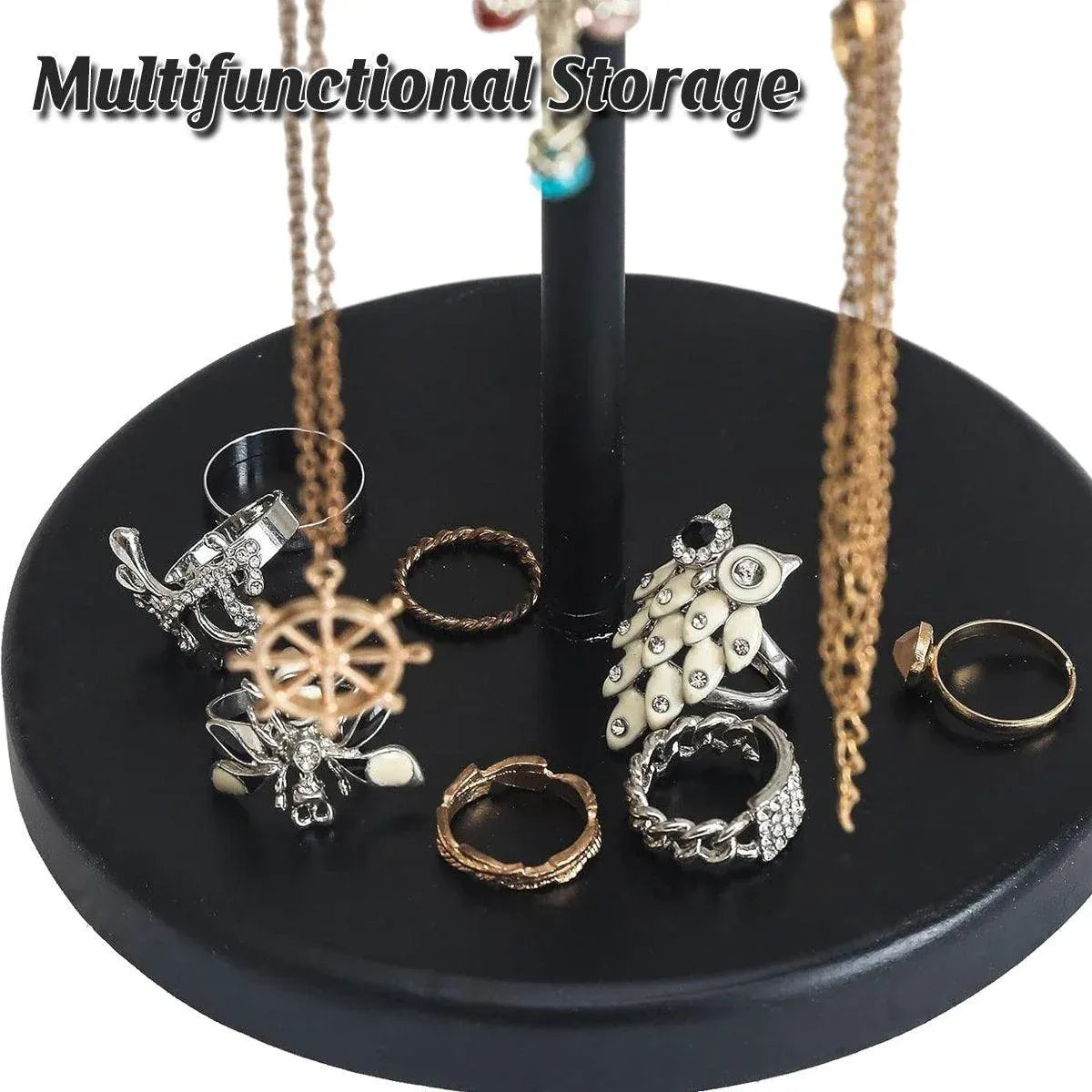 1-Piece Black Rotating Jewellery Display Rack