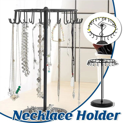 1-Piece Black Rotating Jewellery Display Rack