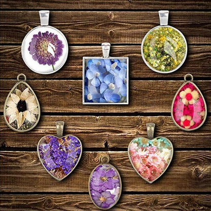 31 Pcs DIY Resin Casting Mould and Pendant Tray Kit for Jewellery Making