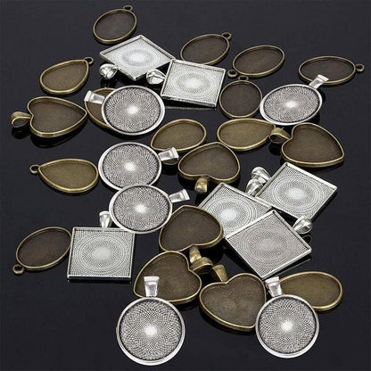 31 Pcs DIY Resin Casting Mould and Pendant Tray Kit for Jewellery Making