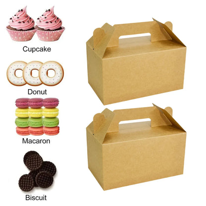 50-Piece Large Kraft Paper Takeaway Box Set