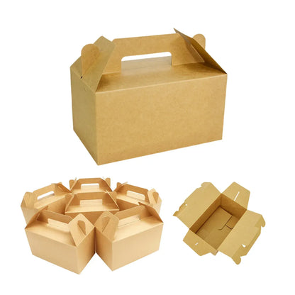 50-Piece Large Kraft Paper Takeaway Box Set