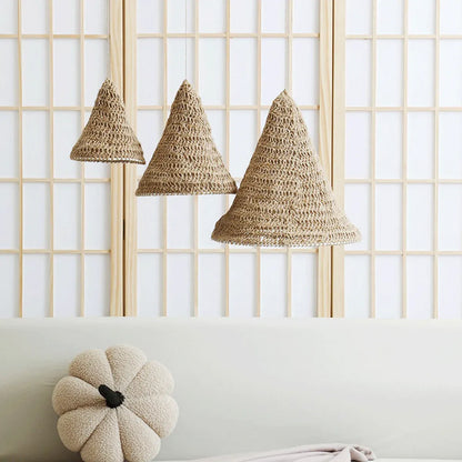 3PCS Woven Lampshade Set Pendant Light Cover for Ceiling Hanging Lamp Durable