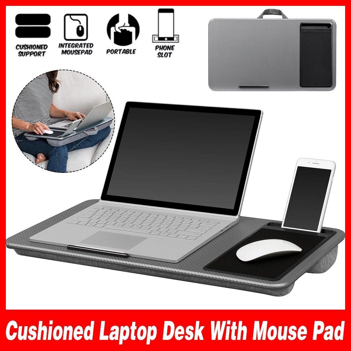 Portable Lap Desk with Cushion, Mouse Pad and Phone Slot, 1 Piece