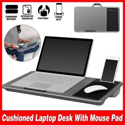 Portable Lap Desk with Cushion, Mouse Pad and Phone Slot, 1 Piece