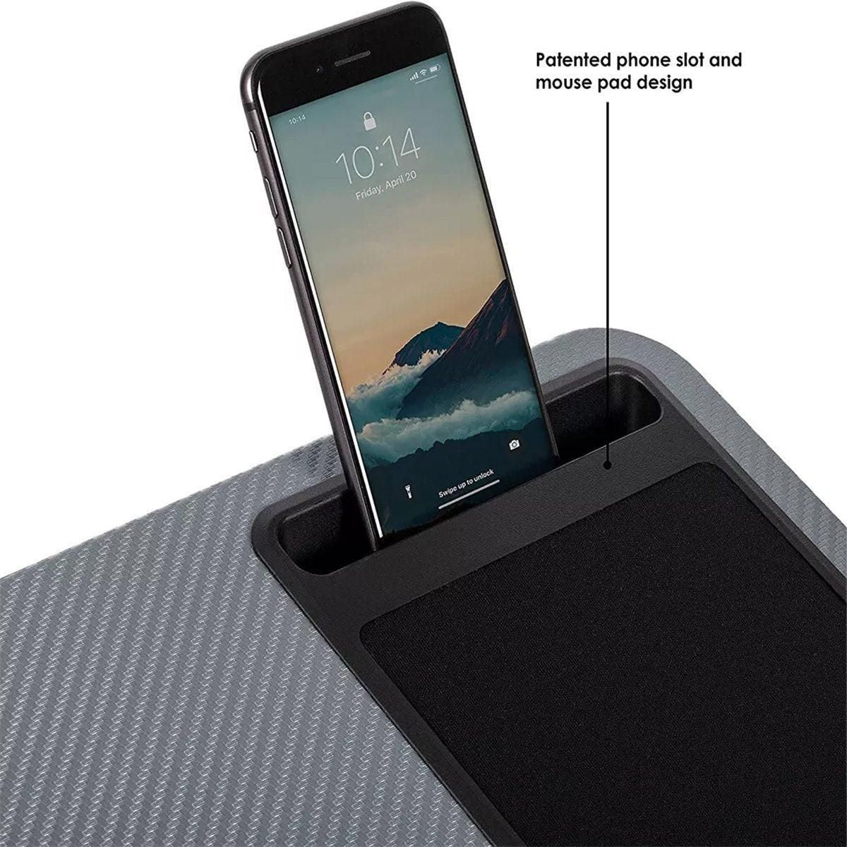 Portable Lap Desk with Cushion, Mouse Pad and Phone Slot, 1 Piece