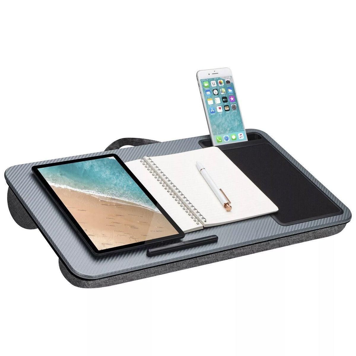 Portable Lap Desk with Cushion, Mouse Pad and Phone Slot, 1 Piece