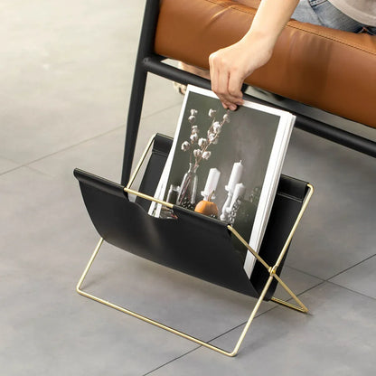 Minimalist Foldable Magazine Rack Easy to Storage Durable for Home Living Room