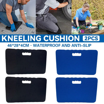 2Pcs Waterproof Anti-Slip Kneeling Cushion Home Garage Repair Knee Guard - Black