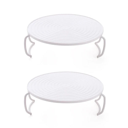 2PCS Kitchen Steaming Rack Multi Layer Tray Microwave Oven Cooking Shelf