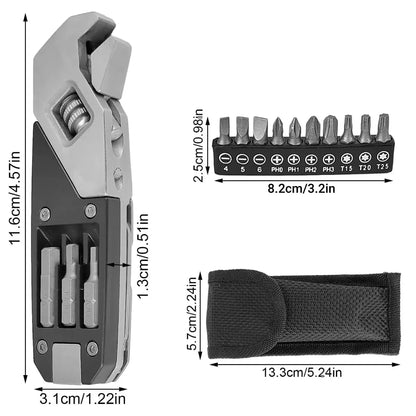 Multi-Function Adjustable Wrench Sturdy Stainless Steel for Home Repair Tool Kit
