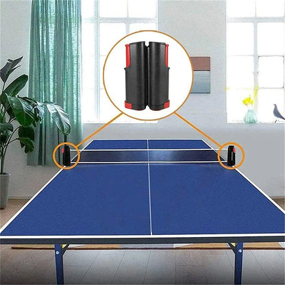 Retractable Table Tennis Net, Black and Red, 190 x 15 cm