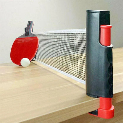 Retractable Table Tennis Net, Black and Red, 190 x 15 cm