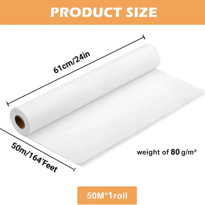 A1 Engineering Drawing Paper Rolls 80gsm 61cm x 50m for Architects Students Use