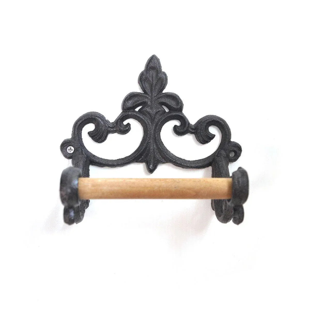 1-Piece Black Wall-Mounted Toilet Roll Holder