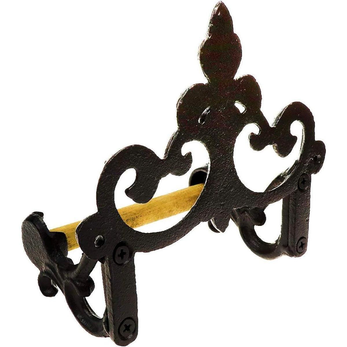 1-Piece Black Wall-Mounted Toilet Roll Holder