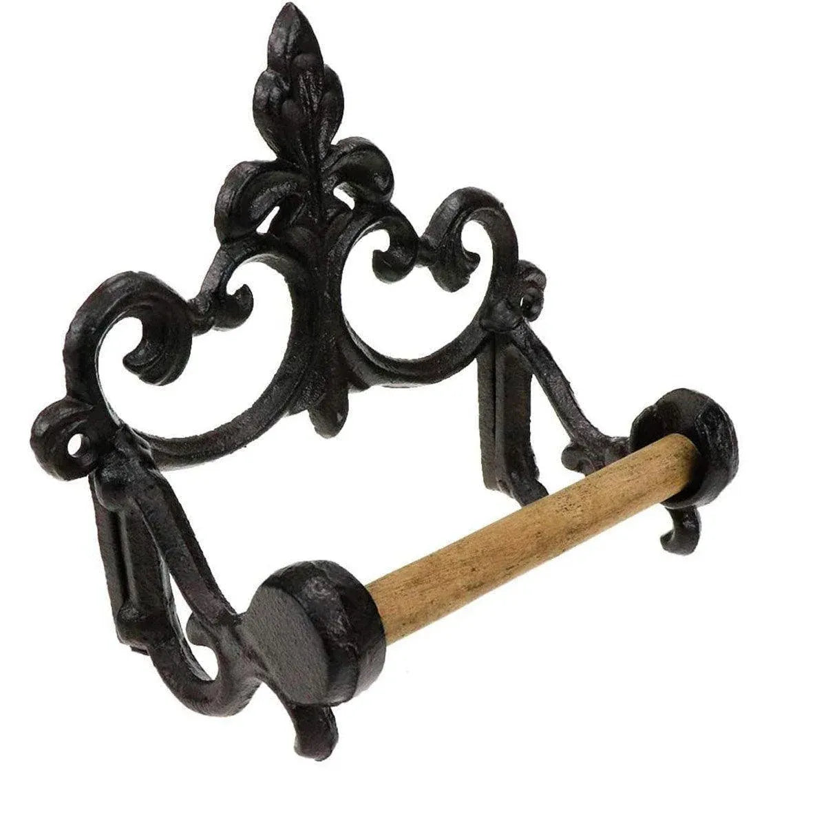 1-Piece Black Wall-Mounted Toilet Roll Holder