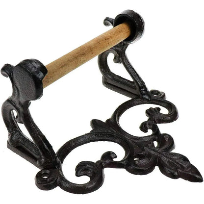 1-Piece Black Wall-Mounted Toilet Roll Holder
