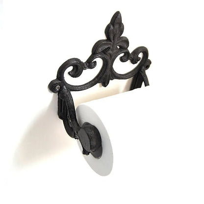 1-Piece Black Wall-Mounted Toilet Roll Holder