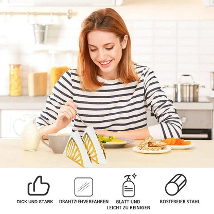 2 Nordic Hollow Napkin Holder Stainless Steel Tissue Dispenser Organiser Kitchen