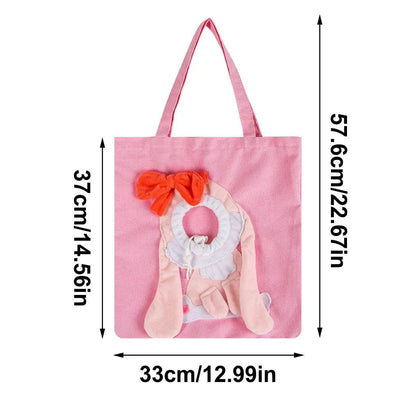 Portable One Shoulder Cat Dog Canvas Bag Breathable Pet Carrier for Travel - Yellow