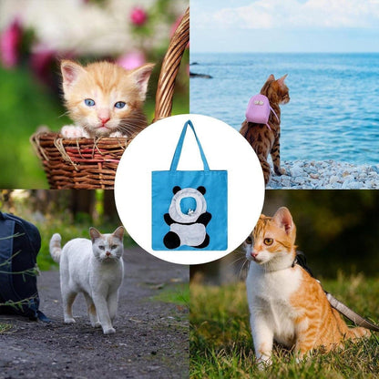 Portable One Shoulder Cat Dog Canvas Bag Breathable Pet Carrier for Travel - Yellow