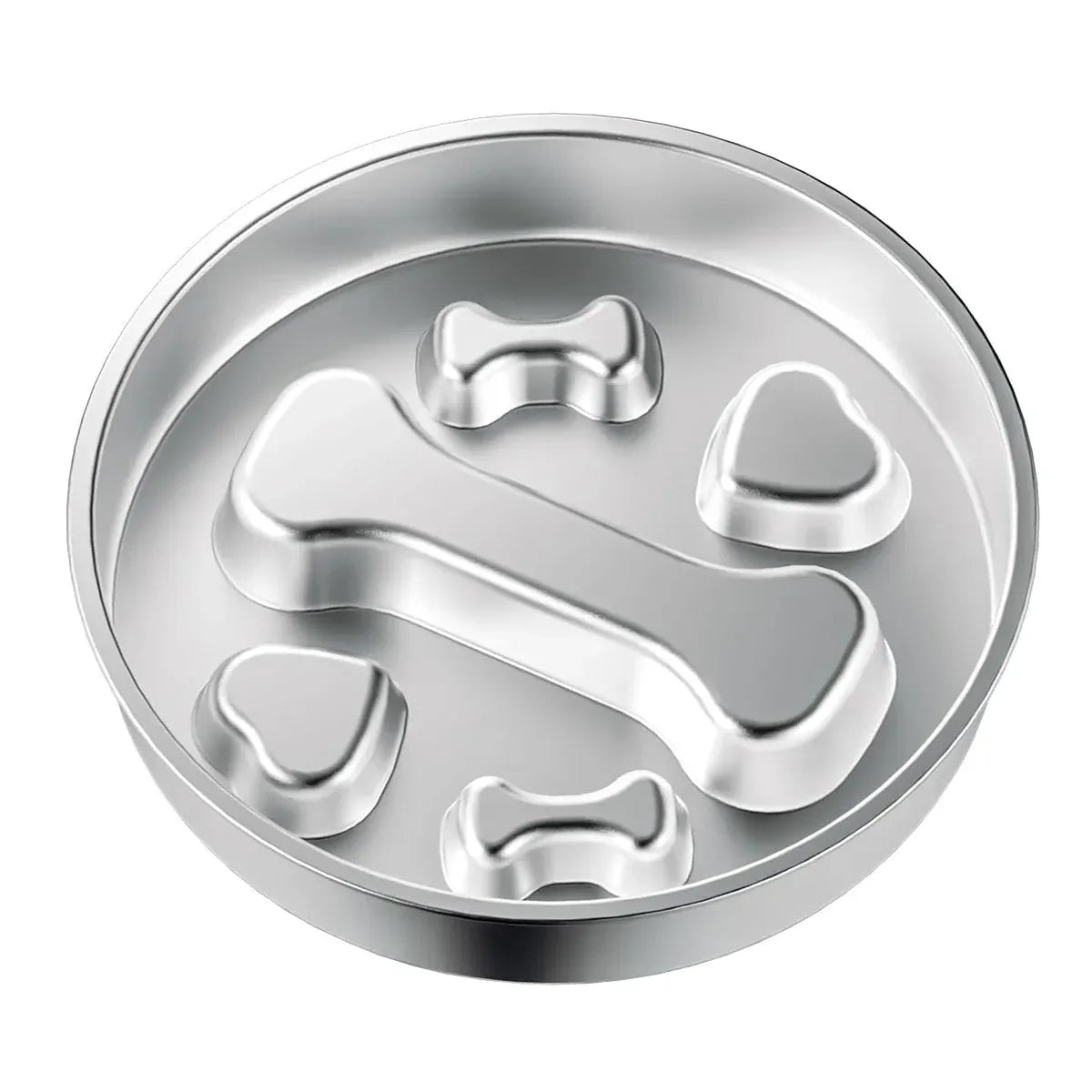 Large Capacity Stainless Steel Pet Slow Feeder Bowl Non-Slip Anti-Spill Durable