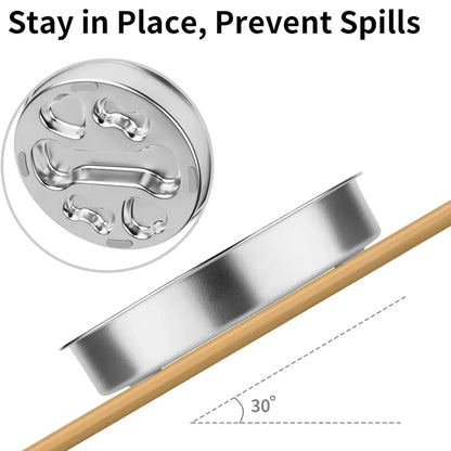Large Capacity Stainless Steel Pet Slow Feeder Bowl Non-Slip Anti-Spill Durable