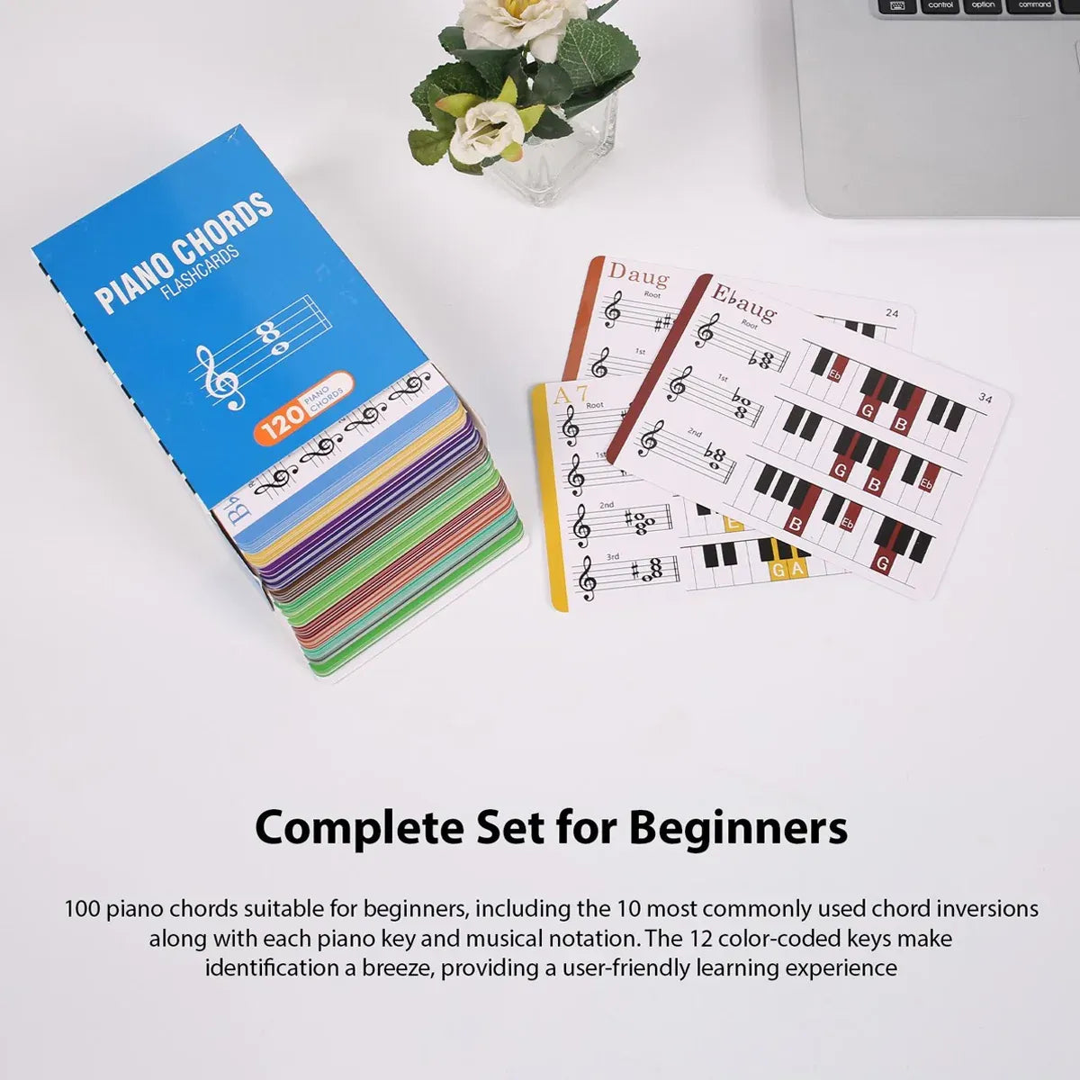 Portable Colorful Beginner Piano Chord Chart Piano Fingering Chart Easy To Read