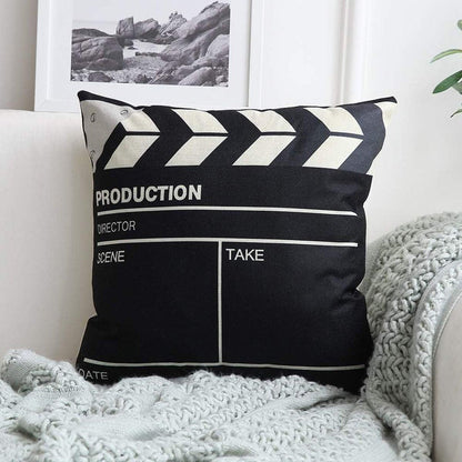 4-Piece 45 cm Retro Cinema Cushion Cover Set