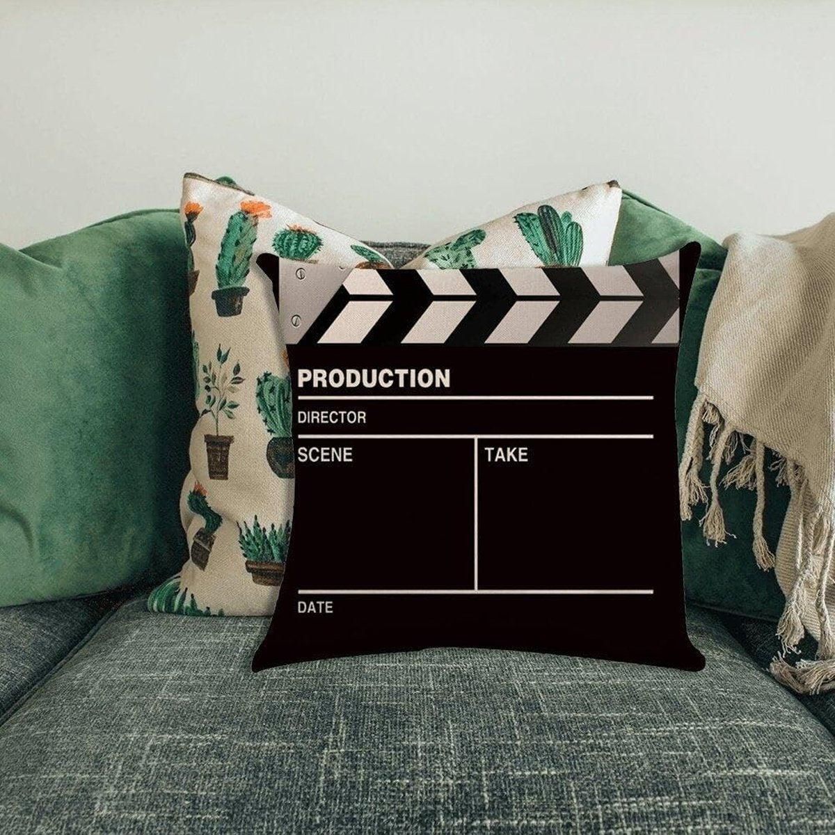 4-Piece 45 cm Retro Cinema Cushion Cover Set