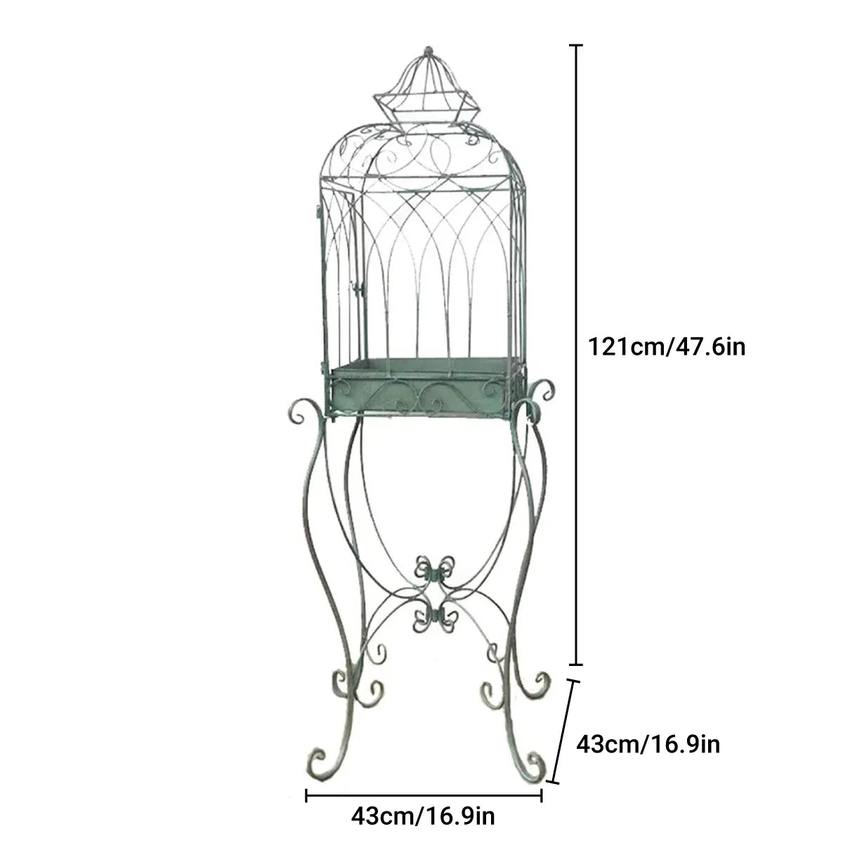 Iron Balcony Plant Stand Floor Rack Metal Garden Display Shelf Garden Decoration