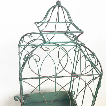 Iron Balcony Plant Stand Floor Rack Metal Garden Display Shelf Garden Decoration