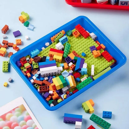 5-Piece Assorted Colour Plastic Tray Set