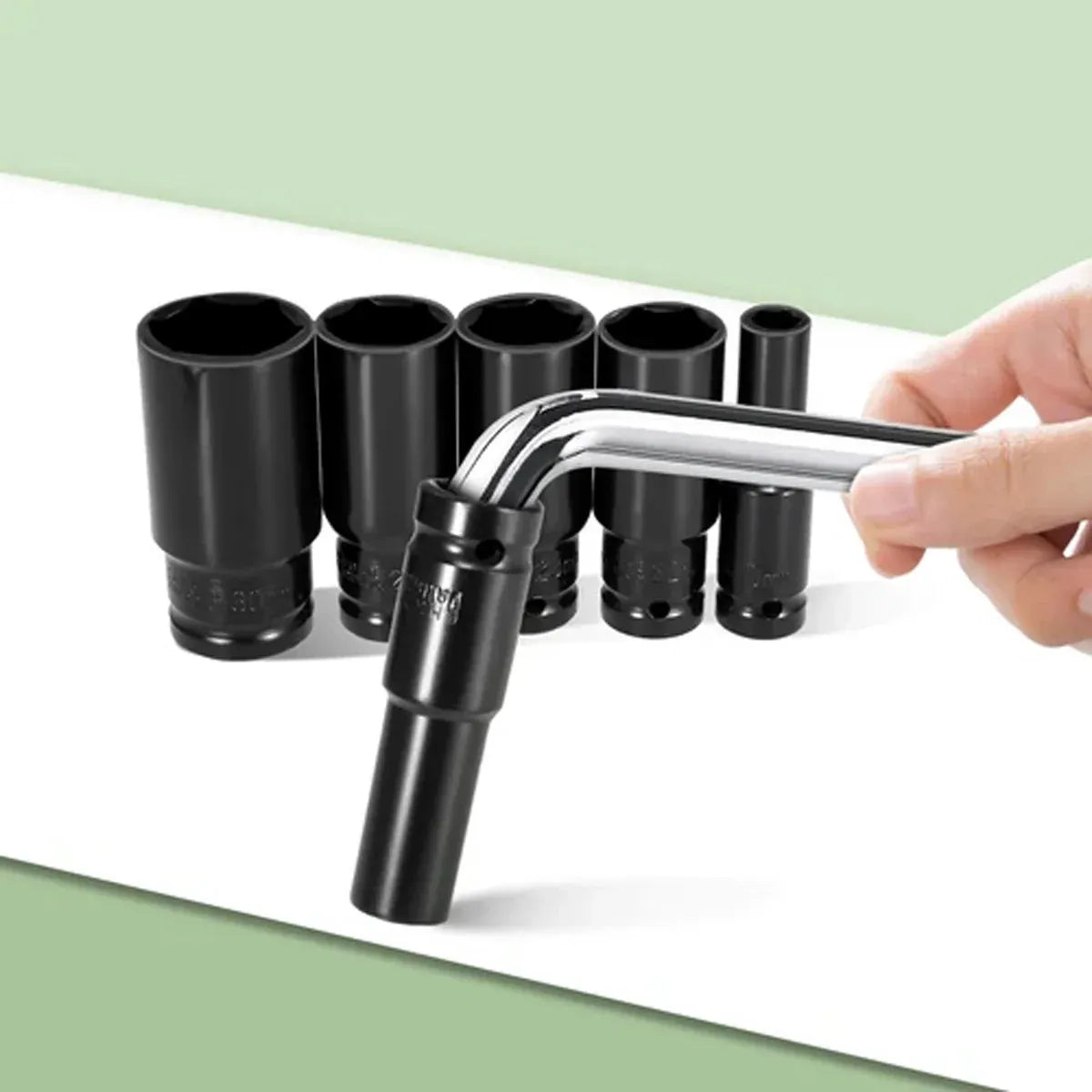 20PCS 1/2 Inch Drive Socket Set 8mm to 32mm with Case Chrome Vanadium Steel